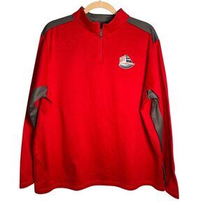 Tampa Bay Super Bowl LV Host Jacket Mens 3XL Red Gray NFL Ambassador Quarter Zip